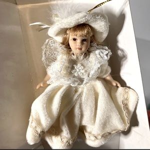 Porcelain Doll Christmas Ornament DG Creations 2004